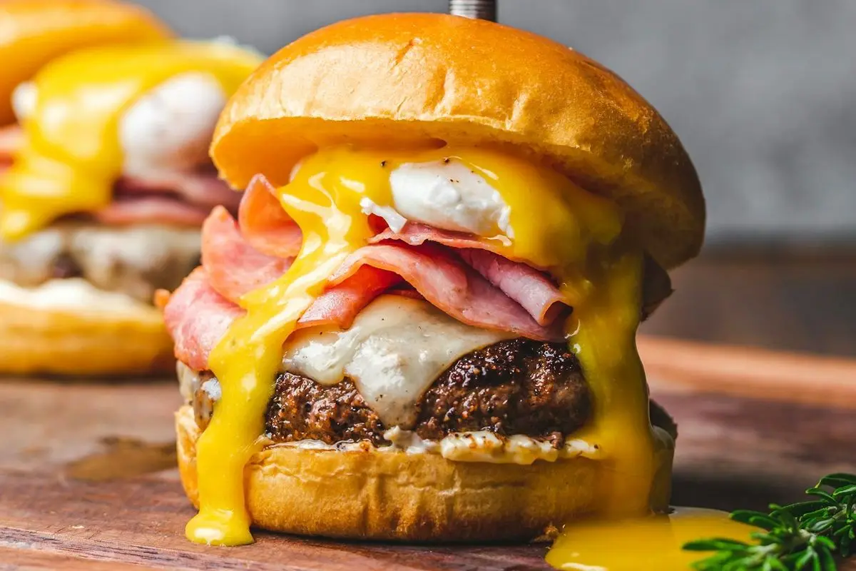 Burger on a plate