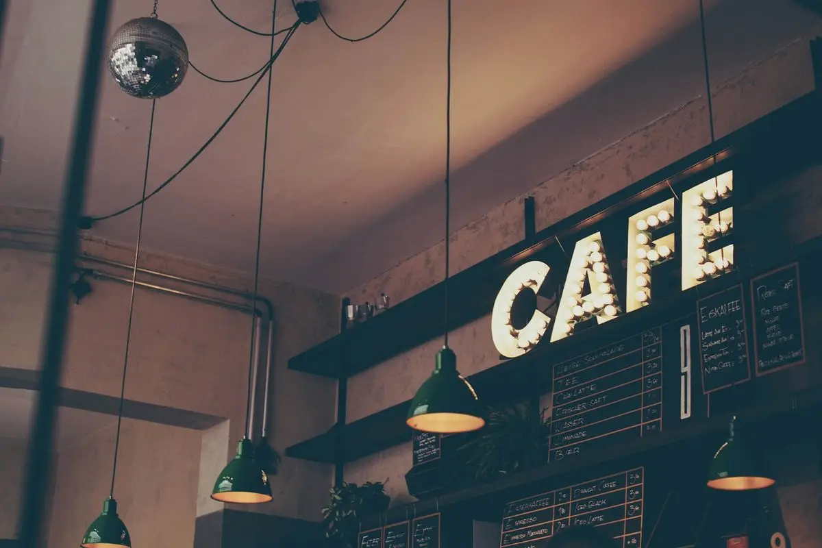 Interior of a cafe
