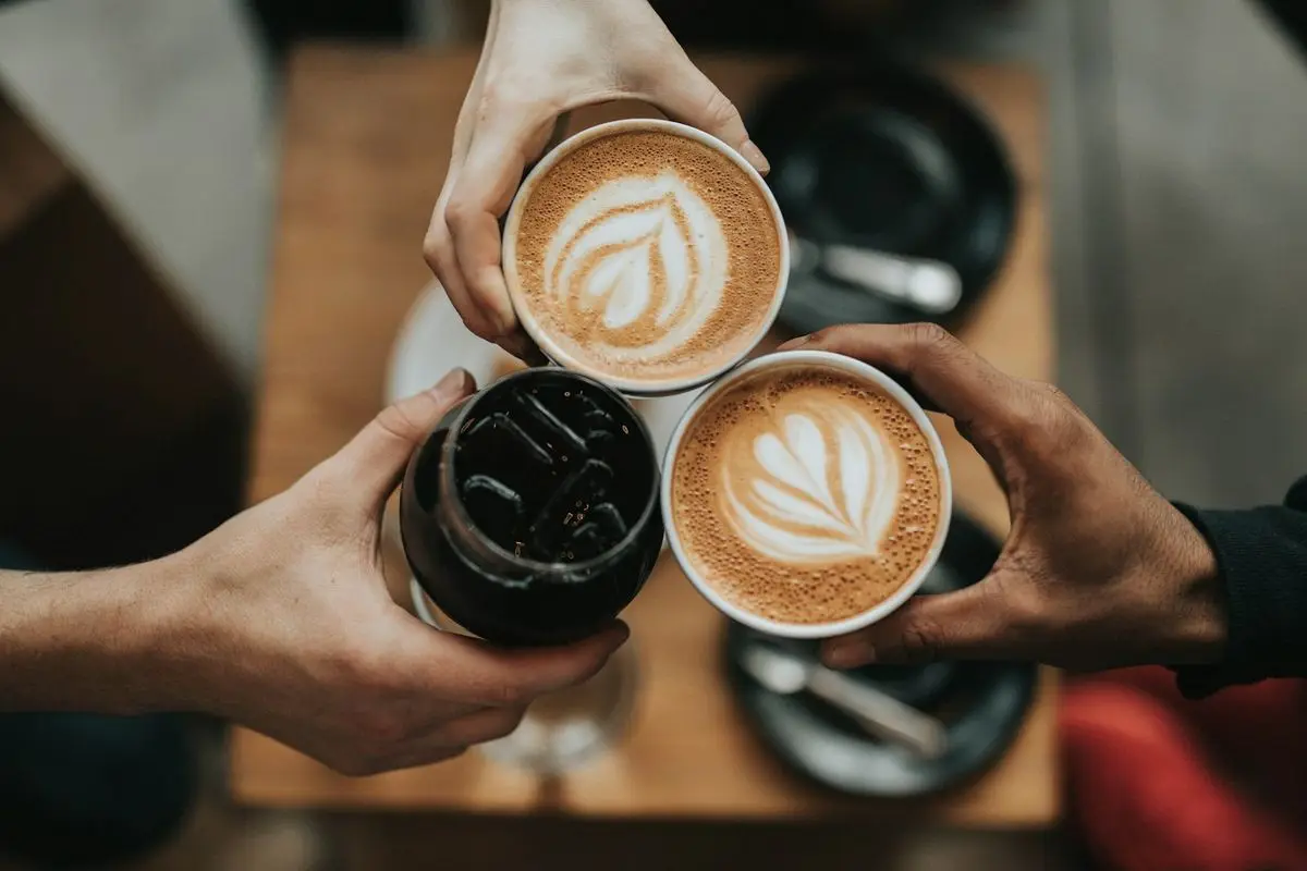 Coffee in a white cup