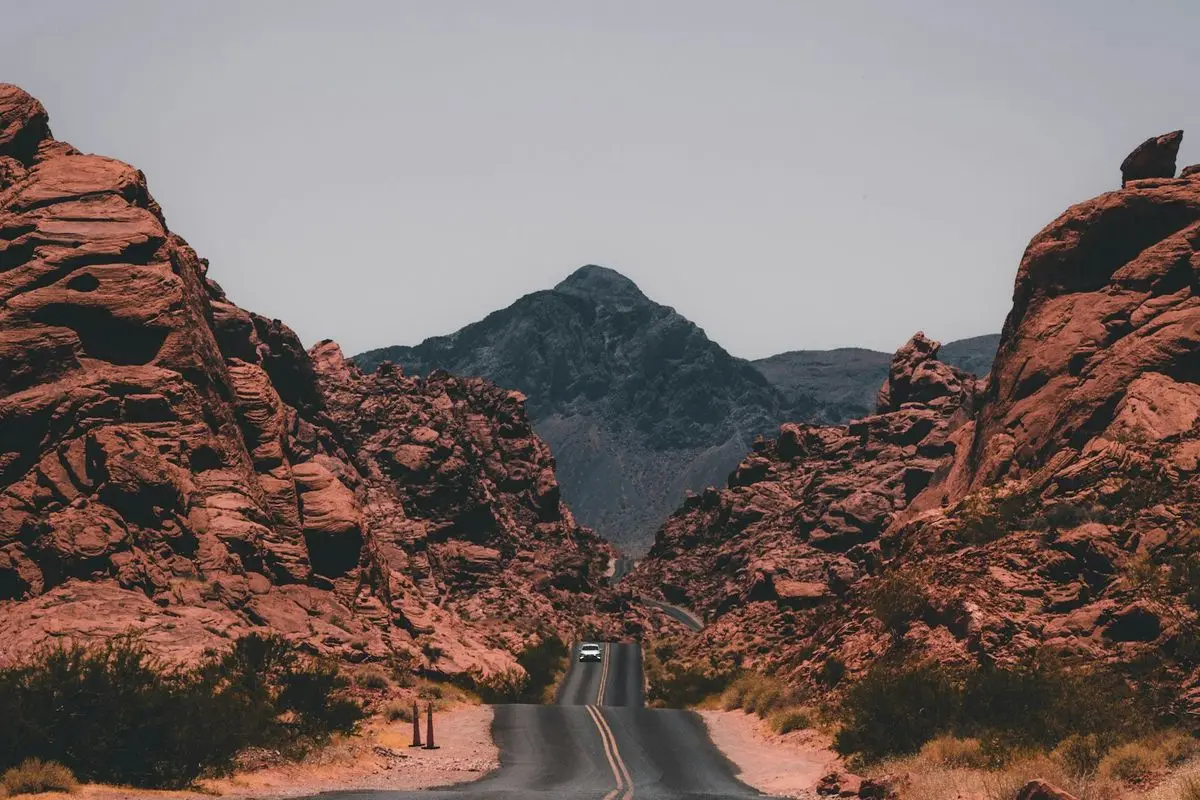 Road through dry hills