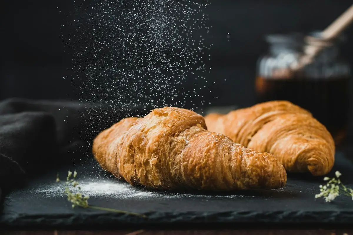 Pastries on a bakery counter